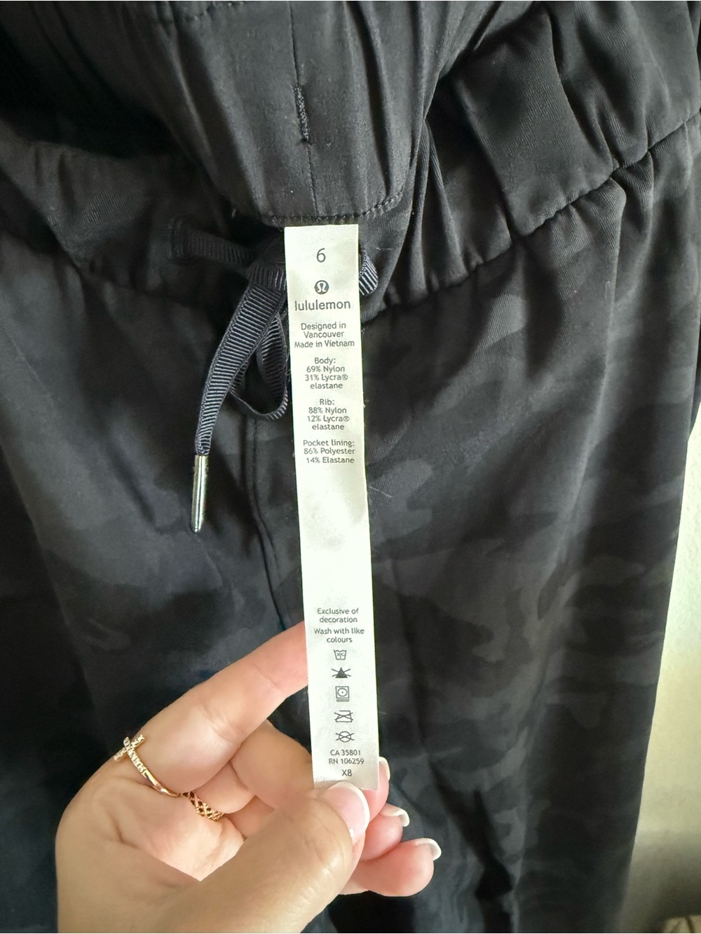 NWOT Lululemon Camo Deep Coal Mid-Rise Full Length Dance Studio Jogger - Picture 3 of 4